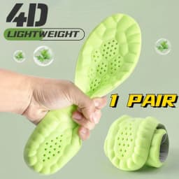 4D Latex Sport Insoles Super Soft High Elasticity Shoe Pads Anti-pain Deodorant Cushion Arch Support Running Insoles Foot Insole