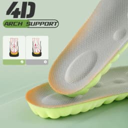 4D Latex Sport Insoles Super Soft High Elasticity Shoe Pads Anti-pain Deodorant Cushion Arch Support Running Insoles Foot Insole