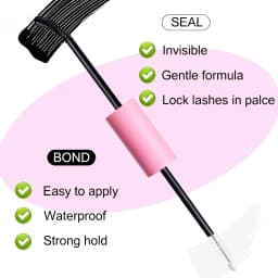 Eyelash Glue Kit 2026 NEW Bond and Seal +Lash Remover + Tweezer Makeup Tool Set Long Lasting Glue for Eyelashes Use at Home
