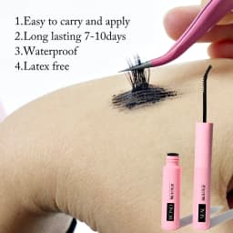 Eyelash Glue Kit 2026 NEW Bond and Seal +Lash Remover + Tweezer Makeup Tool Set Long Lasting Glue for Eyelashes Use at Home