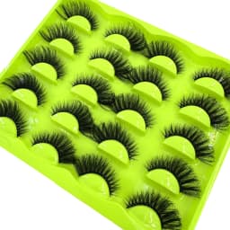 New 10 Pairs 3D Faux Mink Lashes Wispy Fluffy 25MM False Eyelashes Thick Volume Dramatic Cat Eye Lashes Long Strip Wispy Makeup