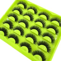 New 10 Pairs 3D Faux Mink Lashes Wispy Fluffy 25MM False Eyelashes Thick Volume Dramatic Cat Eye Lashes Long Strip Wispy Makeup