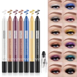 12 Colors Pearlescent Eyeshadow Pen Long Lasting Waterproof Eye Highlighter Shiny Silver Purple Eyeliner Eyeshadow Pen Cosmetics