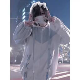 Subculture Zippers Hoodies Y2k Aesthetic Women Casual Oversized Hooded Coats Street Harajuku Grunge Loose Sweatshirts