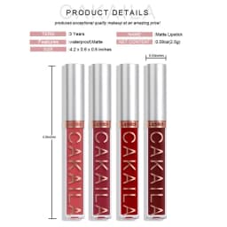 CAKAILA 18 Color Waterproof Matte Velvet Lip Glaze Lasting Silky Liquid Lipstick Not Easy To Fade Lip Gloss Makeup Sexy Lip Tint