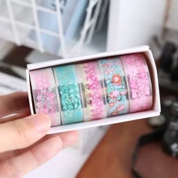 5Rolls Kawaii Transparent Sticker Tape DIY Decorative Material Tape Sketchbook Stickers School Supplies Japanese Stationery