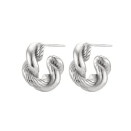 E.B.belle Hypoallergenic 18K Gold Plated Twisted Chunky Round Hoop Earrings For Woman Pendientes De Acero Inoxidable Para Mujer