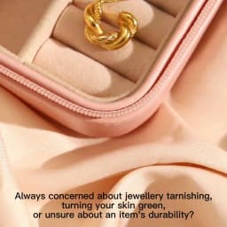 E.B.belle Hypoallergenic 18K Gold Plated Twisted Chunky Round Hoop Earrings For Woman Pendientes De Acero Inoxidable Para Mujer