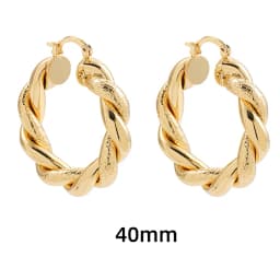 New Trendy Geometric Twisted Thick Hoop Earrings Fashion Gold Color Big Round Circle Earrings for Women Punk Hiphop Jewelry Gift
