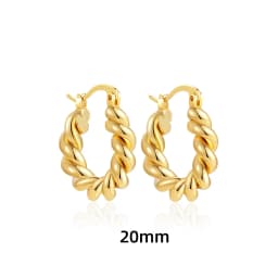 New Trendy Geometric Twisted Thick Hoop Earrings Fashion Gold Color Big Round Circle Earrings for Women Punk Hiphop Jewelry Gift