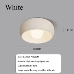 Japanese Wabi Sabi Style Circular Hallway Light Balcony LED Ceiling Cloakroom Entry Aisle Ceiling Chandelier Home Decor Lighting