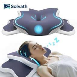 Solvath Memory Foam Pillow Cervical Orthopedic Neck Pillow for Side Back Stomach Sleepers Ergonomic Contour Pain Relief