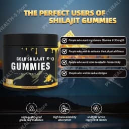 Gold Shilajit Gummies with Manuka Honey MGO 263 Himalayan Shilajit Vegan Non GMO Gluten Free Energy Vitality Supplement 30 Count