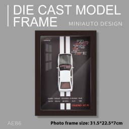 1/32 Photo Frame Version Alloy Metal Sports Car Model Simulation 3D Racing Car Hanging Painting Collection Kids Gifts Decoration