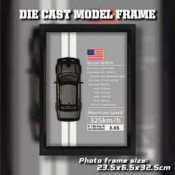 1/32 Photo Frame Version Alloy Metal Sports Car Model Simulation 3D Racing Car Hanging Painting Collection Kids Gifts Decoration