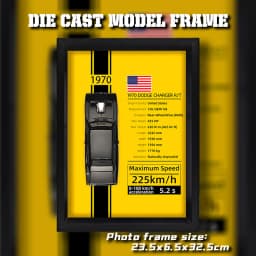 1/32 Photo Frame Version Alloy Metal Sports Car Model Simulation 3D Racing Car Hanging Painting Collection Kids Gifts Decoration