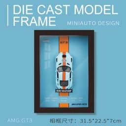 1/32 Photo Frame Version Alloy Metal Sports Car Model Simulation 3D Racing Car Hanging Painting Collection Kids Gifts Decoration