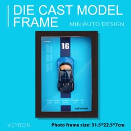 1/32 Photo Frame Version Alloy Metal Sports Car Model Simulation 3D Racing Car Hanging Painting Collection Kids Gifts Decoration