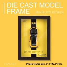 1/32 Photo Frame Version Alloy Metal Sports Car Model Simulation 3D Racing Car Hanging Painting Collection Kids Gifts Decoration