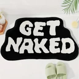 VIKAMA Alphabet Shaped Faux Sheep Velvet Carpet Soft Non-Slip Bathroom Floor Mats Bedroom Kitchen Rugs Home Decoration