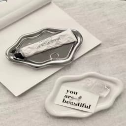 Light Luxury PVC Plastic Jewelry Tray Mini Cloud Shape Storage Plate Jewelry Display Plate Watches/Keys Storage