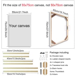 45x65 50x70 30x40cm Wall Art Painting Frame Wooden Frames for Canvas Oil Painting Diamond Painting Frames Canvas Wall Frame