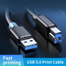 USB 3.0 Printer Cable USB 3.0 A to B USB3.0 Cable Extension Printer Cord Wire for PC Epson ZJiang Label Scanner Printer Cable