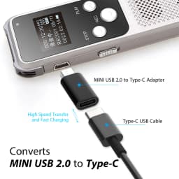 Elough Adapter Type C Female To Mini USB Male Connector For Phone PSP Camera MP3 Data Transfer Mini usb to typ c adaptador