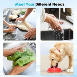 Vortopt Faucet Water Filter NSF Certified Tap Water Purifier T1 with 5 Replacement Cartridges 400 Gallon Kitchen Filtration Kit