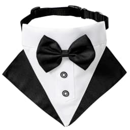 Sucado Formal Dog Tuxedo Suit and Colar Bandana Set, Wedding Party Costume Doggy Prince Bowtie Shirt, Suitable for Engagement We