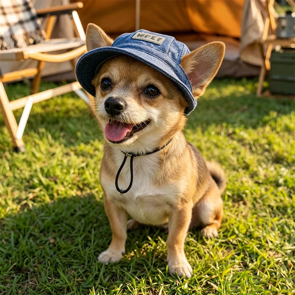 Denim Puppy Dog Sun Hat Summer Sunscreen Pet Jean Hats for Small Medium Dogs Chihuahua Poodle Caps Mascotas Costume Grooming
