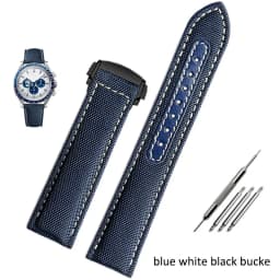 19mm 20mm Canvas Nylon Watchbands For Omega Seamaster 300 Speedmaster AT150 Omega Speedmaster Slubby 310.32 Series Nylon Strap