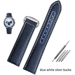 19mm 20mm Canvas Nylon Watchbands For Omega Seamaster 300 Speedmaster AT150 Omega Speedmaster Slubby 310.32 Series Nylon Strap