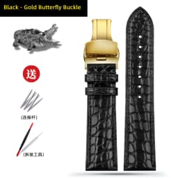 Blue Crocodile leather strap 14mm 15mm 16mm 17mm 18mm 19mm 20mm 21mm 22mm 23mm 24mm For Men's and Women's Brown Black Bracelet