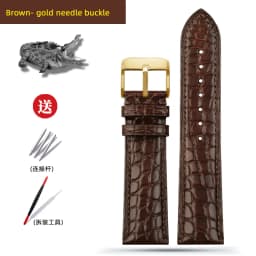 Blue Crocodile leather strap 14mm 15mm 16mm 17mm 18mm 19mm 20mm 21mm 22mm 23mm 24mm For Men's and Women's Brown Black Bracelet