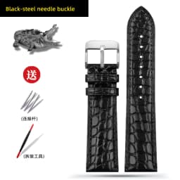Blue Crocodile leather strap 14mm 15mm 16mm 17mm 18mm 19mm 20mm 21mm 22mm 23mm 24mm For Men's and Women's Brown Black Bracelet
