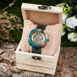 Personalized Men's Mechanical BOBO BIRD Resin Wooden Wristwatch Customized Name Logo Gift for Boyfriend Support Dropshipping