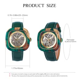 Personalized Men's Mechanical BOBO BIRD Resin Wooden Wristwatch Customized Name Logo Gift for Boyfriend Support Dropshipping