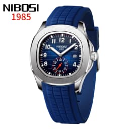 NIBOSI Luxury Square Man Watch Date Waterproof Luminous Men Wristwatch Stainless Steel Men's Quartz Watches Relojos Masculino