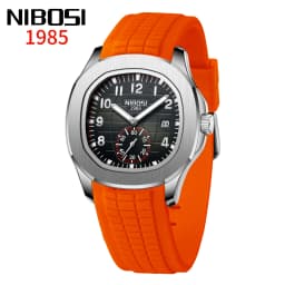 NIBOSI Luxury Square Man Watch Date Waterproof Luminous Men Wristwatch Stainless Steel Men's Quartz Watches Relojos Masculino