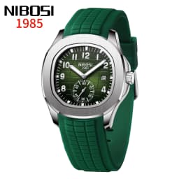 NIBOSI Luxury Square Man Watch Date Waterproof Luminous Men Wristwatch Stainless Steel Men's Quartz Watches Relojos Masculino