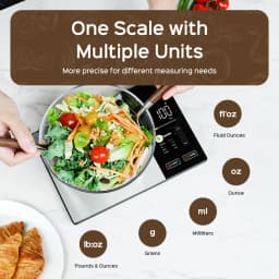 Smart Kitchen Scale Stainless Steel Food Calorie Protein Fat Carbs Nutritional Calculator 11LB/5kg Weight for Healthy Cooking