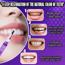 POZOAMIS Purple Orthodontic Toothbrush: Whitens And Brightens Teeth, Breaks Down Stubborn Plaque, Quickly Repairs And Cleans, Removes Black Teeth And Cavities, Freshens Breath, And Is An Oral Care Tool.