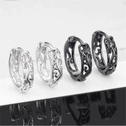 KOFSAC New Vintage Punk Creative Hollow Black Gold Dragon Hoops Jewelry 925 Sterling Silver Earrings For Men Party Accessories