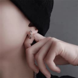 KOFSAC New Vintage Punk Creative Hollow Black Gold Dragon Hoops Jewelry 925 Sterling Silver Earrings For Men Party Accessories