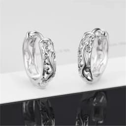 KOFSAC New Vintage Punk Creative Hollow Black Gold Dragon Hoops Jewelry 925 Sterling Silver Earrings For Men Party Accessories