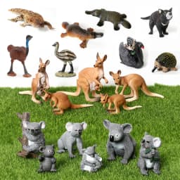 Realistic Australian Wildlife Animal Figurines Emu Koala Platypus Kangaroo Echidna Tasmaniandevil Forest Model Figures Toys