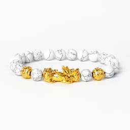 Nature Stone Feng Shui Bracelet Men Obsidian Opal Pixiu Wealth Luck Bead Bracelet Gold Color Pi Yao Dragon Charm Elastic Jewelry