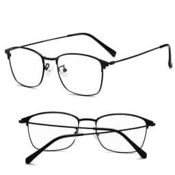 Sun Photochromic Lens Square Nearsighted Glasses Anti-blue Light Computer Prescription Eyeglasses Diopter 0 -0.5 -1.0 To -4.0