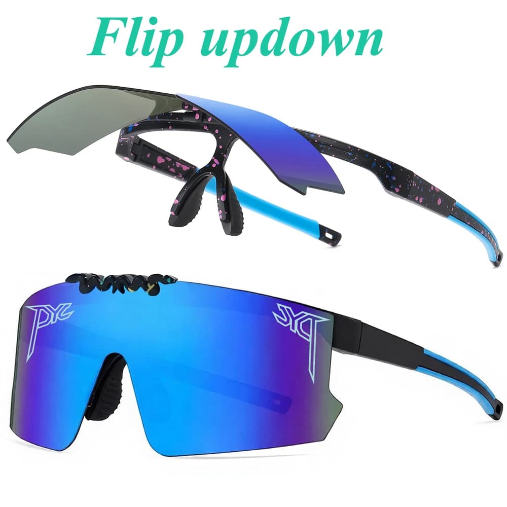 Flip Up Down Glasses Outdoor Cycling Baseball Sunglasses PITS OCTAL VIPERS TRABEC Men Women Sport Sun Goggles Bike Eyewear